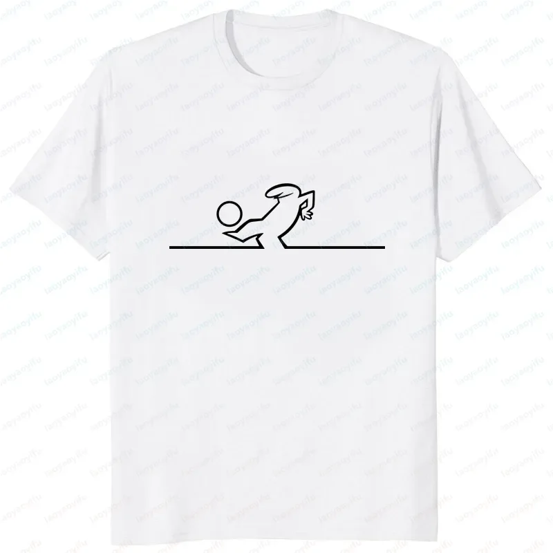 Korea Style La Linea The Line Osvaldo Cavandoli TV Tshirt Comfortable Streetwear Man T-shirt Hipster Casual Loose Women Tee image 6