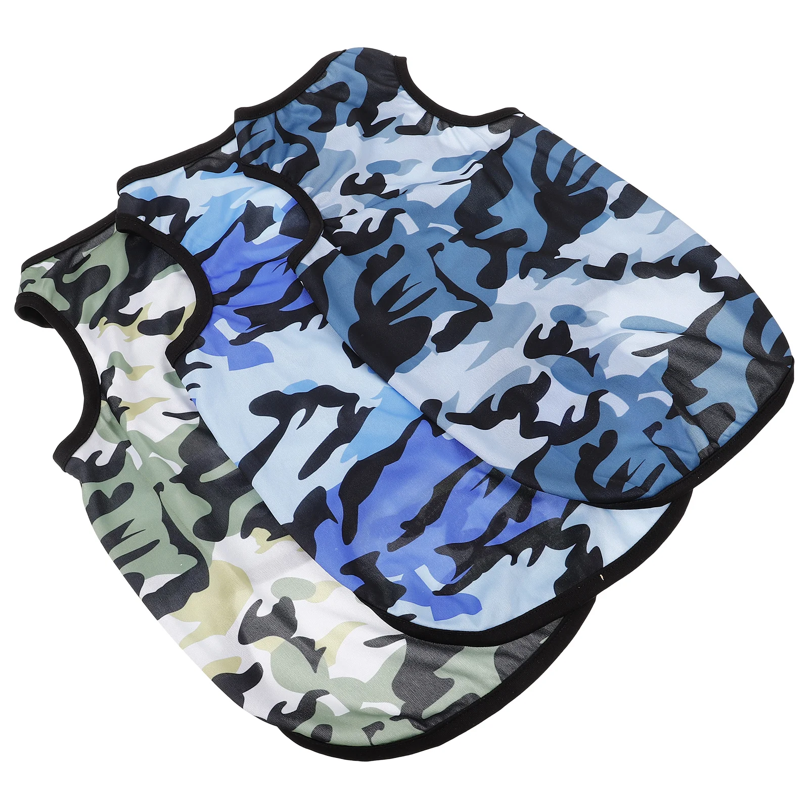 

3 Pcs Camouflage Vest Pet Clothing Puppy Clothes Dog Shirt Polyester Costume Summer Holidays Outfits Warm Dirt Resistant