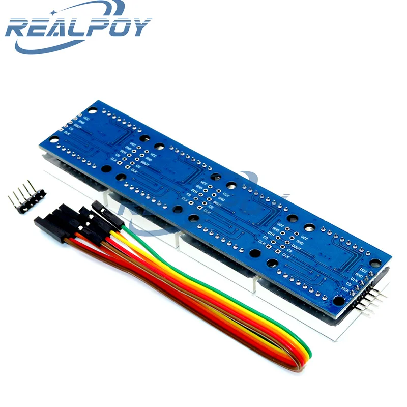 Max7219 Dot Matrix Module Control Single Chip Microcomputer Module 4-in-1 Display Send 5P Line