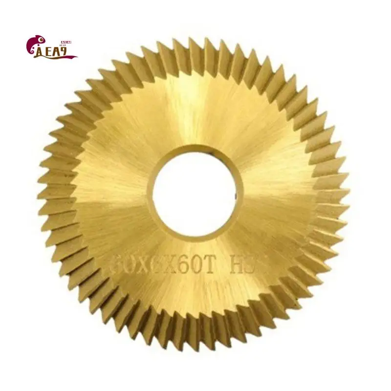 AEA9-Key Cutting Blade 60X6X16X60T Tin Coating HSS Key Cutting Machine Cutter Locksmith Tool Key Duplicate Machine Blade