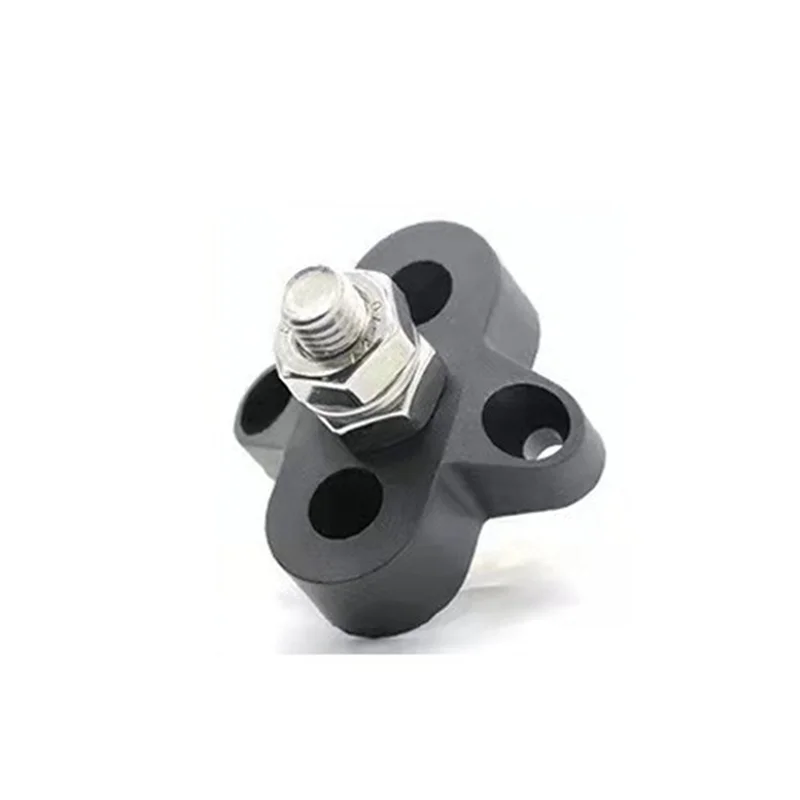 

AT21-10Pcs DC 48V 150A Busbar M10 Terminal Block Studs Battery Power Distribution Terminal Stud Bus Bar Connector For RV Boat
