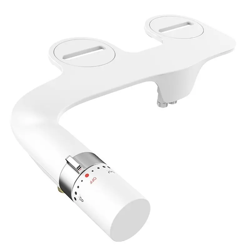 Y51A-For Toilet Compatible Ultra Slim Non-Electric Dual Nozzle Sprayer Adjustable Water Pressure Lightweight Bidet Attachment
