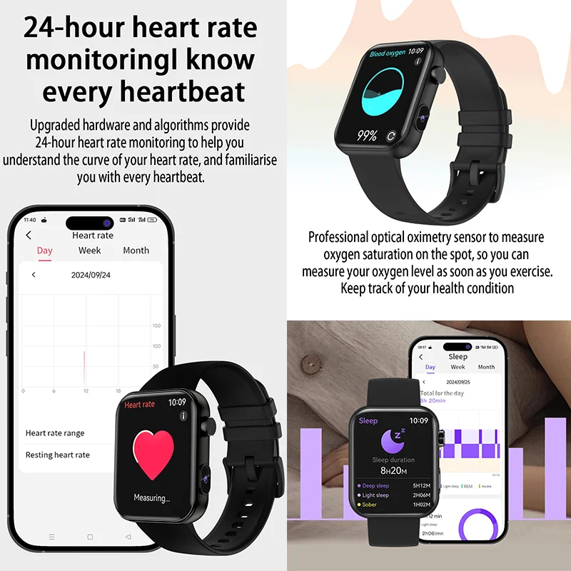 LIGE New 512MB Camera Smartwatch 1.91" HD Make Answer Call Video Sound Recording Sports Music Smart Watch For Android iOS 2025