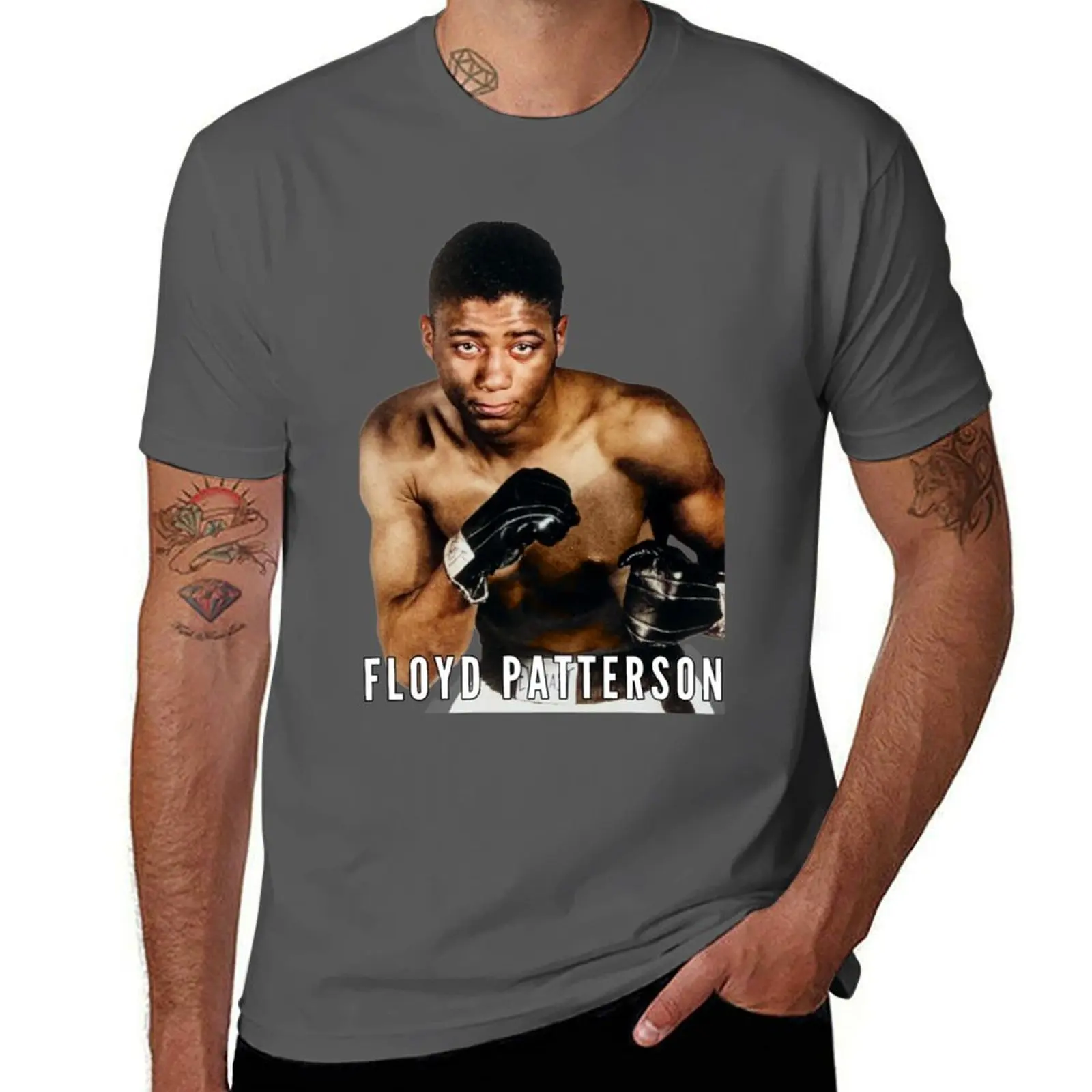 

Floyd Patterson - Boxing Legend Colorized T-Shirt anime t shirts oversize man tshirt t shirt man casual T-Shirt