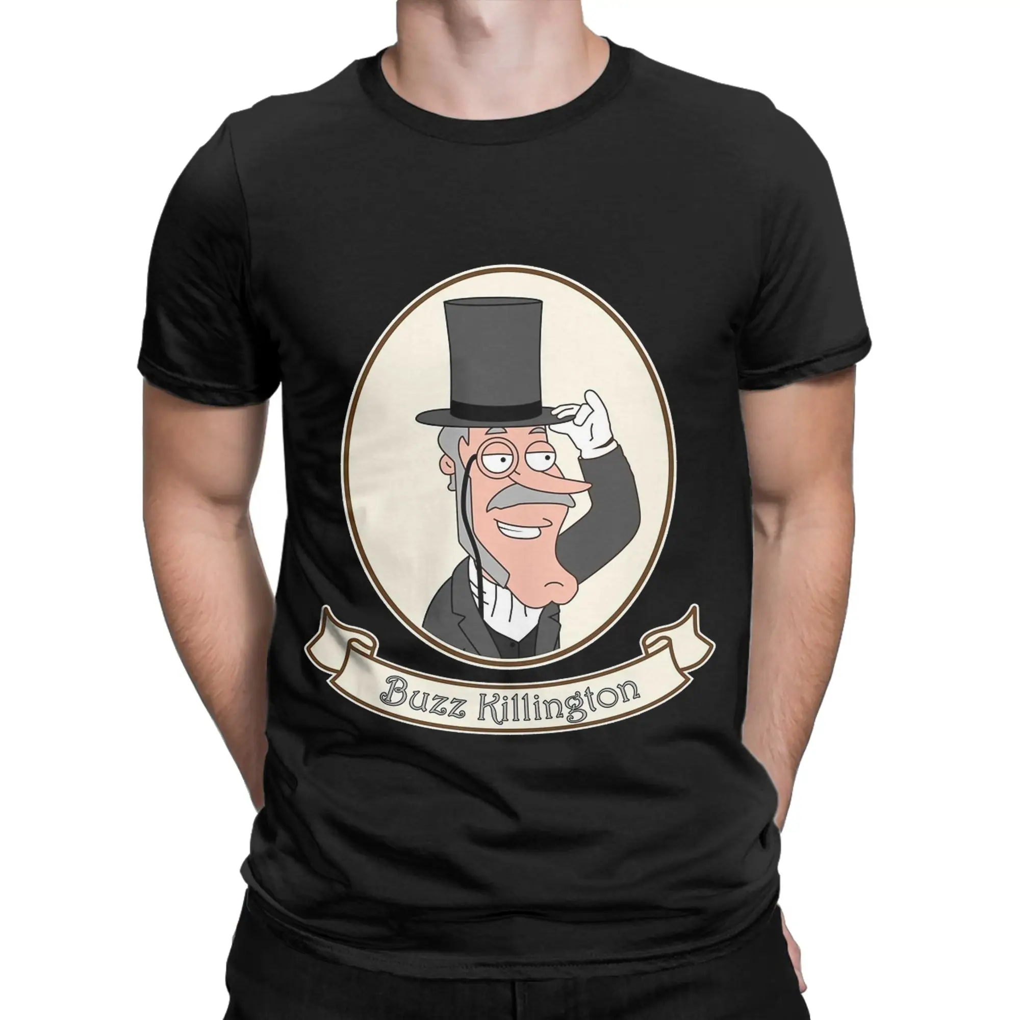 Buzz Killington Portrait Funny 100% Cotton T-Shirt Family Guy Tees Tops For Men