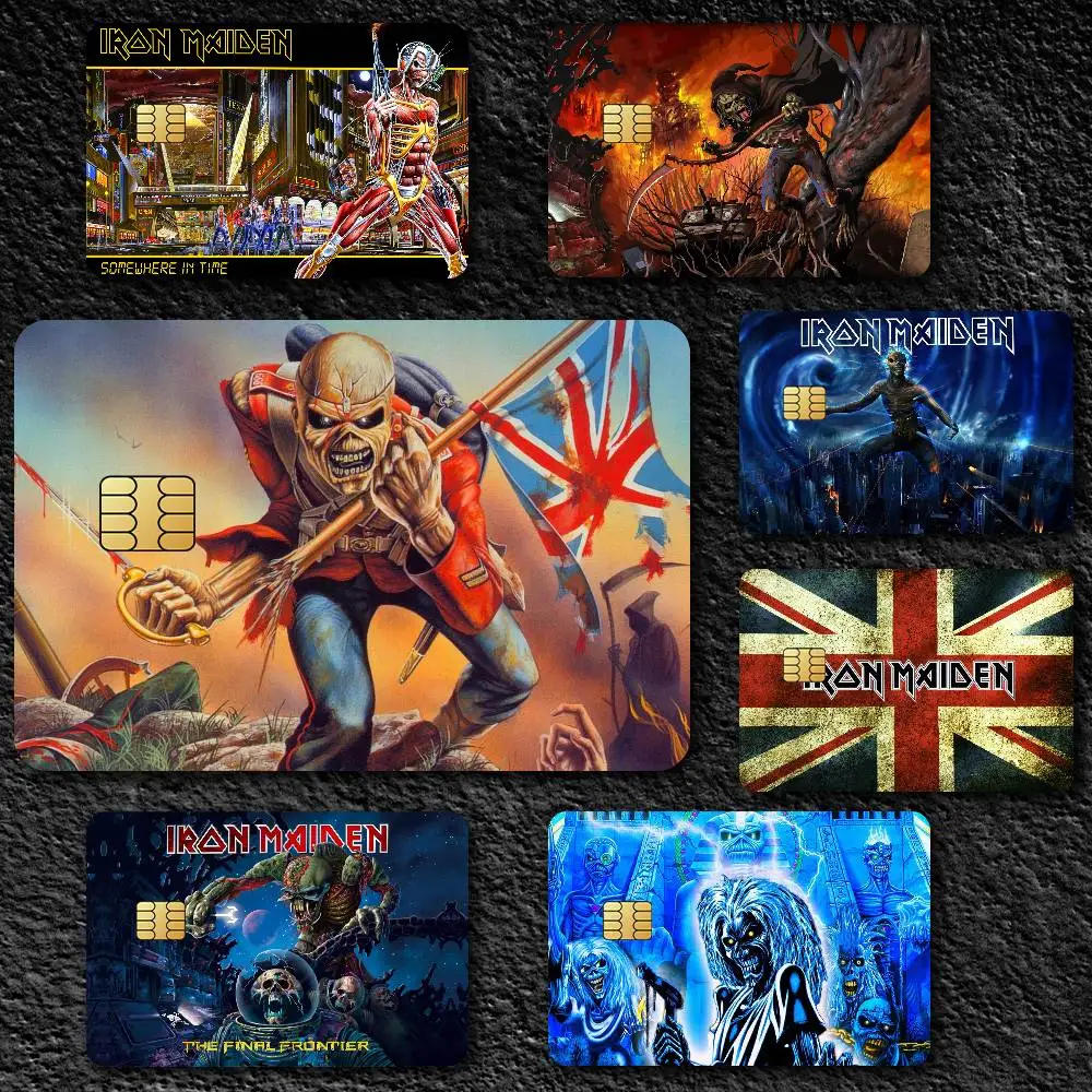 Band I-IRON M-MAIDEN Credit Card Skin Stickers for Bank Card Bus Metro Card Sticker Waterproof Gift