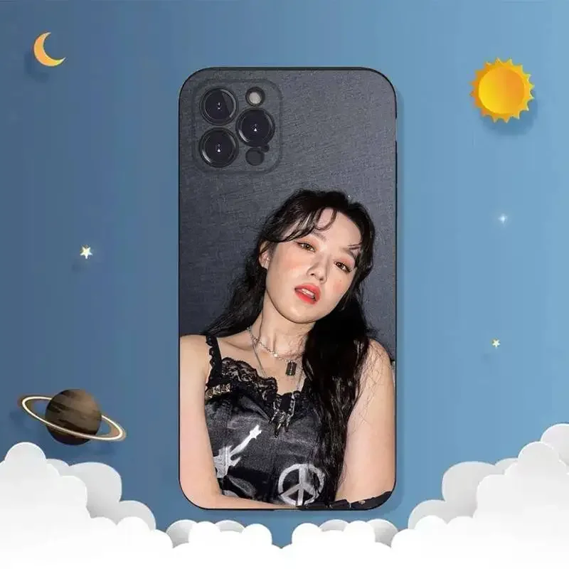 -(G)-I-DLE- -Shu-Hua- Cute Idol Girl Phone Case For iPhone 11 12 Mini 13 14 15 PRO XS MAX X XR 6 7 8 Plus Black Shell