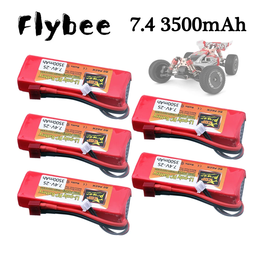 Batería Original para Wltoys 144001 2S 7,4 V 3500mAh batería Lipo mejorada para Wltoys 1/14 144001 RC coche barco juguetes batería 1-5 piezas