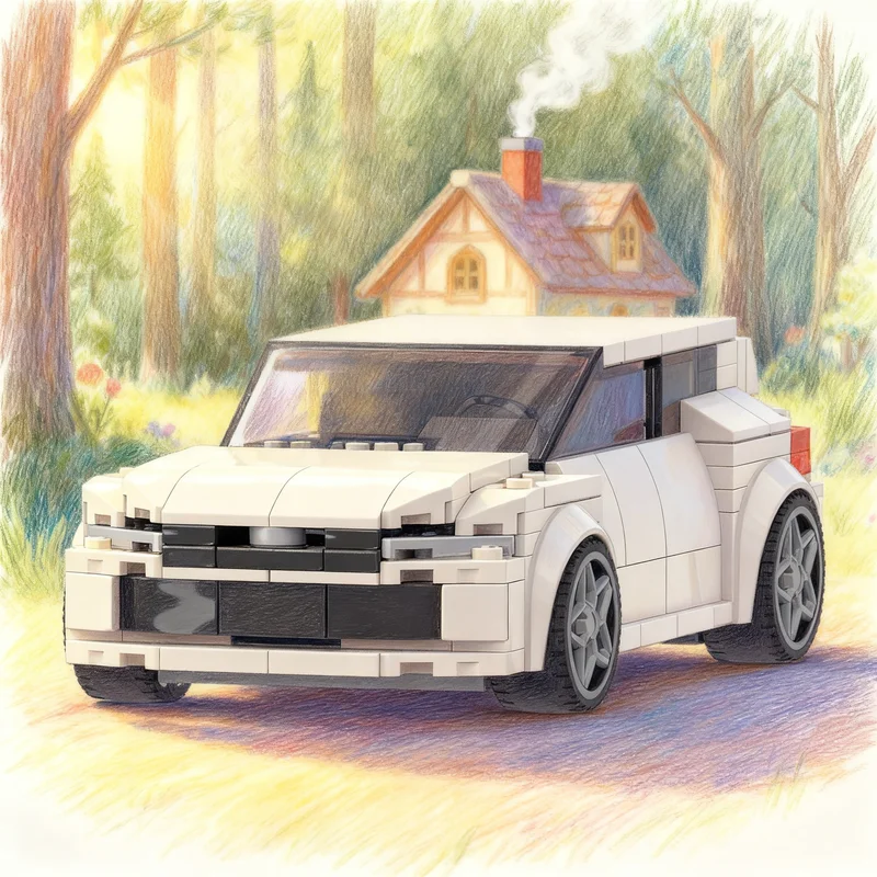 ตัวต่อ MOC City Champions Volkswagen GTI จำนวน 291 ชิ้น ของเล่นแบบประกอบสถาปัตยกรรม ไอเดียของขวัญคริสต์มาส ของเล่นเสริมพัฒนาการสำหรับเด็ก