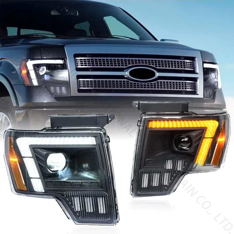 السيارات LED مجموعة مصابيح أمامية لفورد رابتور F150 2008-2014 سيارة جديدة رئيس ملحقات المصابيح بالجملة 2012 2013