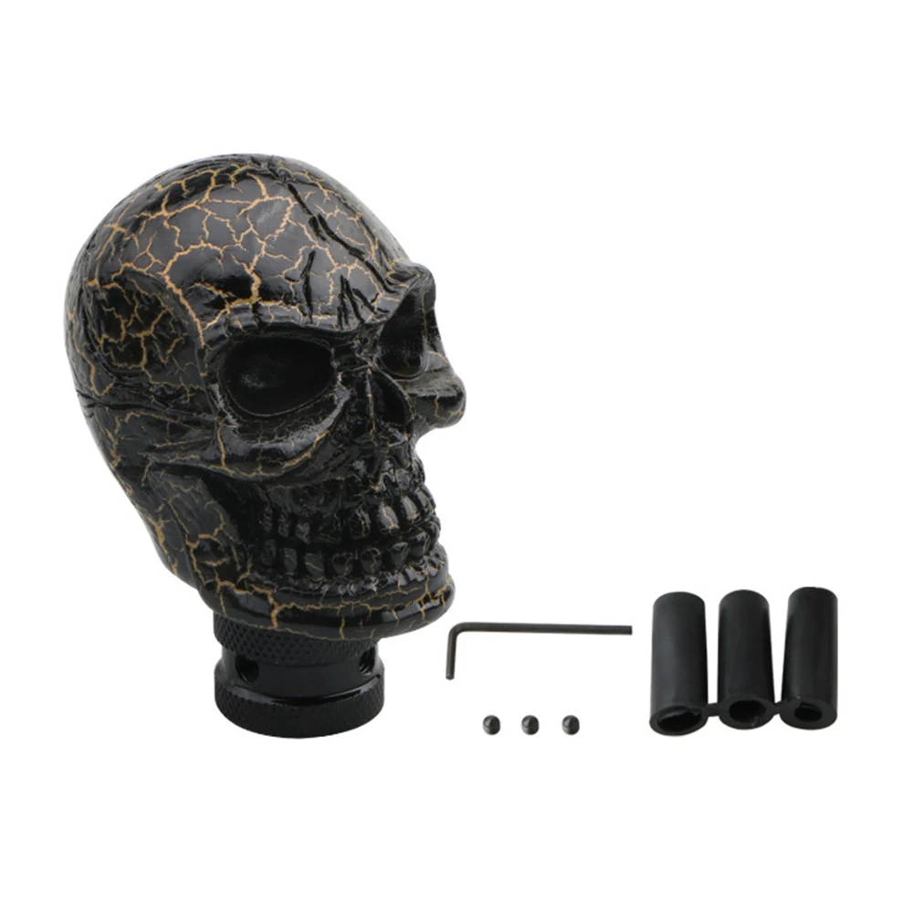 تعديل السيارة 8*4.5 سنتيمتر 1.5 سنتيمتر شخصية ملحقات السيارة الجمجمة رئيس التحول المقبض متوافق مع ناقل الحركة الأوتوماتيكي