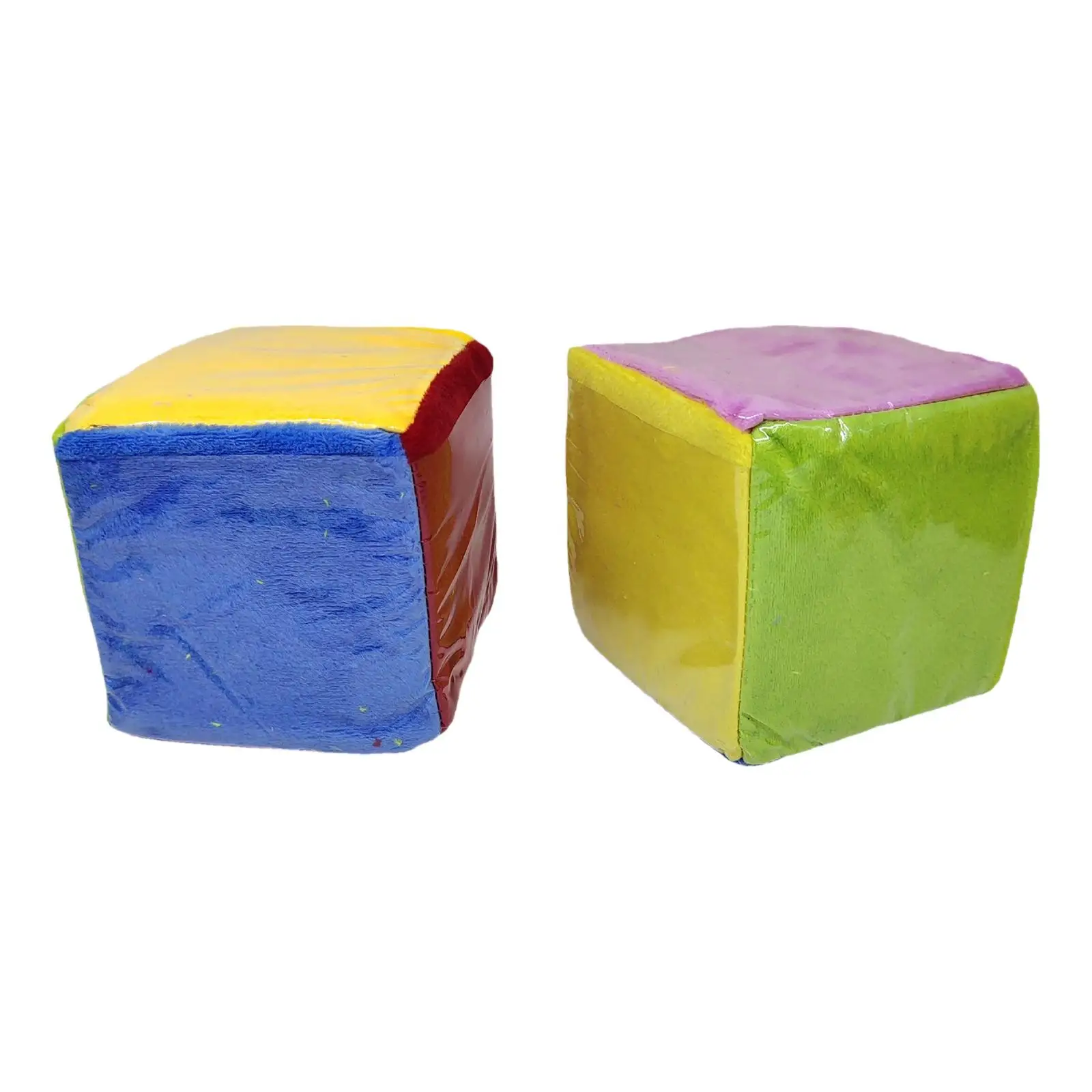 

2 Pieces 4Inches Playing Game Dices with Clear Pockets Plush Square Dice Learning Dice Set for Ages 3+ Teaching Aid Party Favors