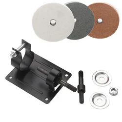 1pc Grinder Base With 3pcs Grinding Wheel For Electric Drill Modified Grinder Polisher Bracket Sharpening Edging Grind Wheel