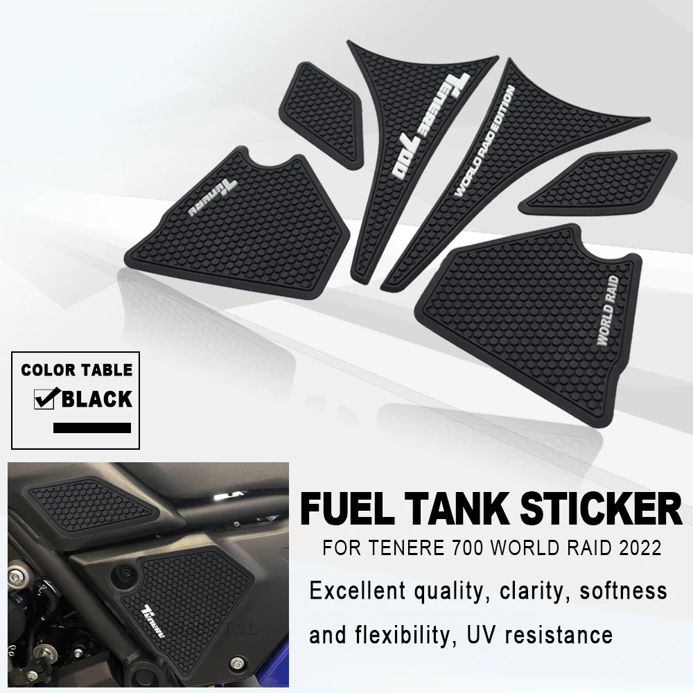 

Motorcycle Rubber side fuel tank pad protector sticker For Yamaha Tenere 700 World Raid 2022