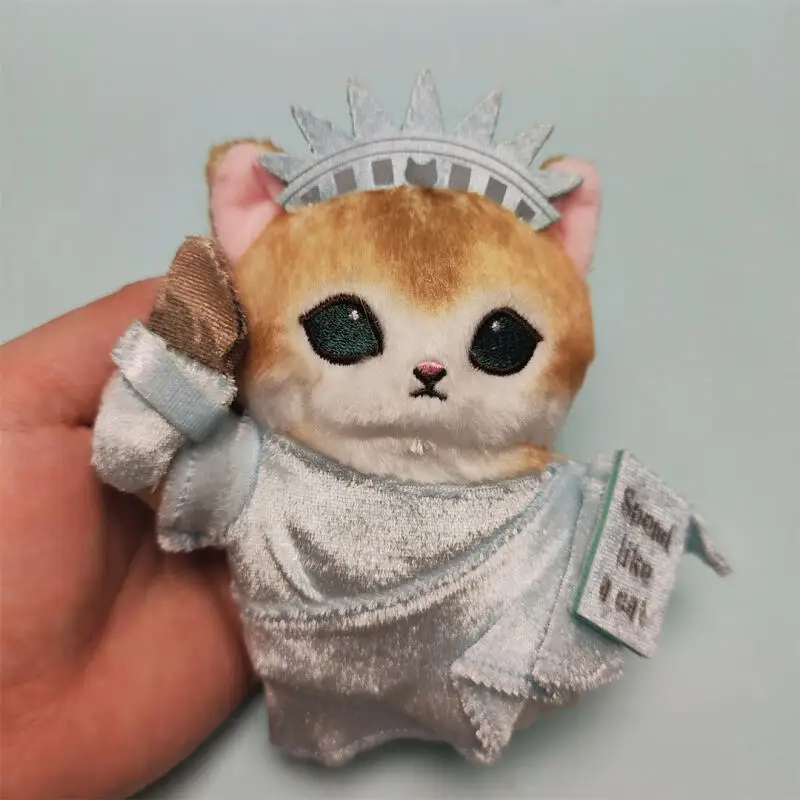 Uroczy Kreskówkowy Kawaii Mofusand Podróżujący po Świecie Chleb Strażnik Malarz Kot Pluszowa Lalka Brelok Zawieszka do Torby Zabawka Prezent