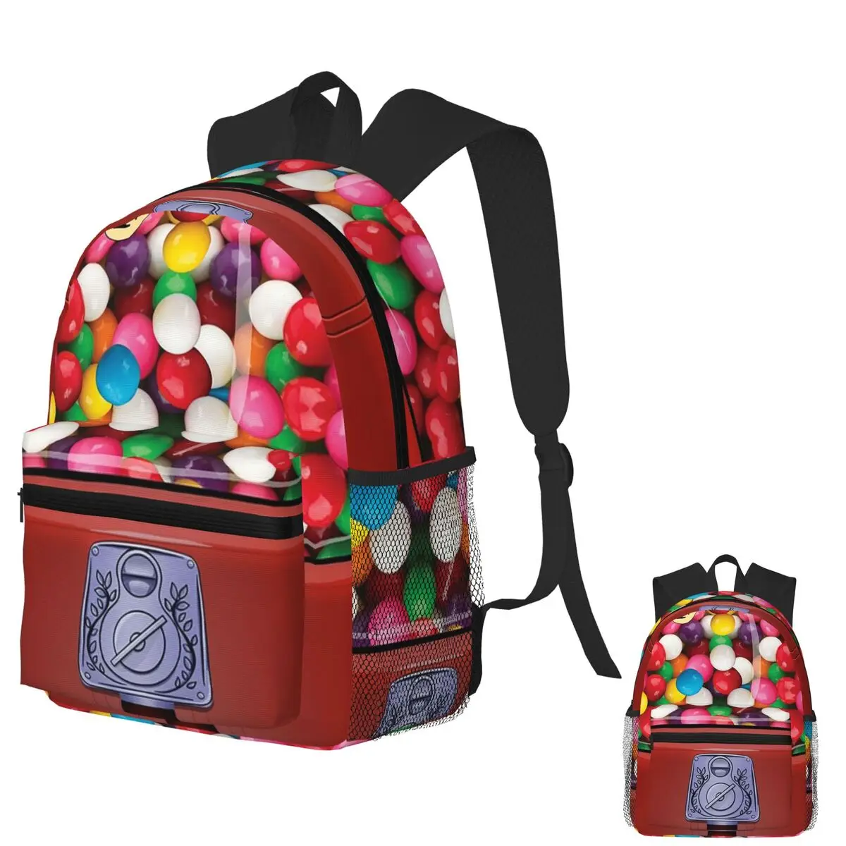 

Gumball Candy Machine Student Backpack School Bag Hiking Travel Daypack for Men Women Bookbag Shoulder Bags