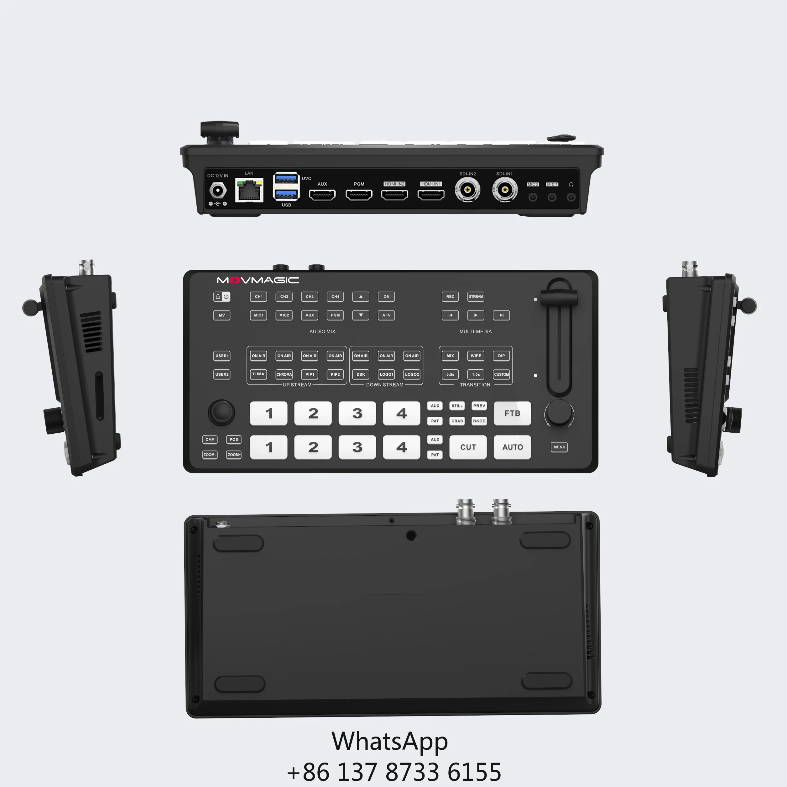 Hot Sale Movmagic M4ES 5-Channel Multi-Format Live Stream Video Switcher For Output Transition Effects Best Cost-Performance