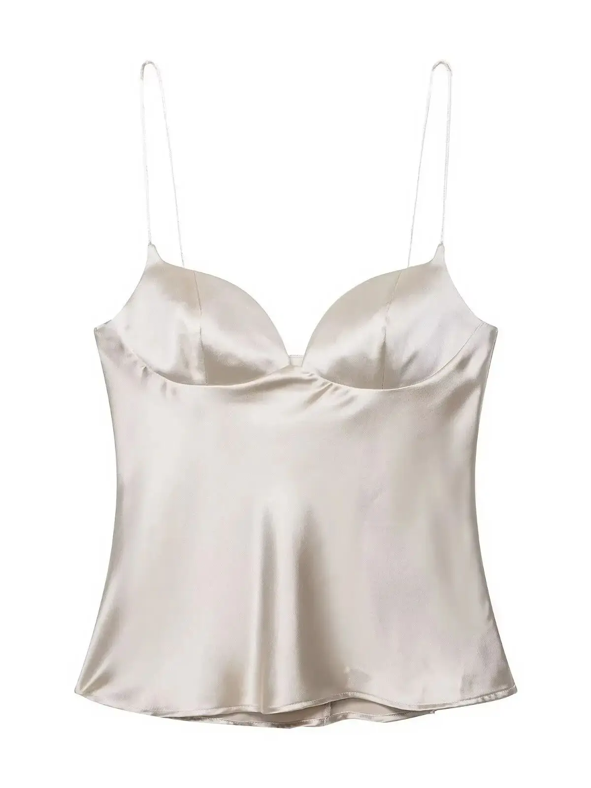 2026 Neue Sommer Satin-Texturierte Schwarze Sling-Tops für Damen, Elegante V-Ausschnitt Rückenfreie Oberteile, Sexy Club-Party-Tanktops