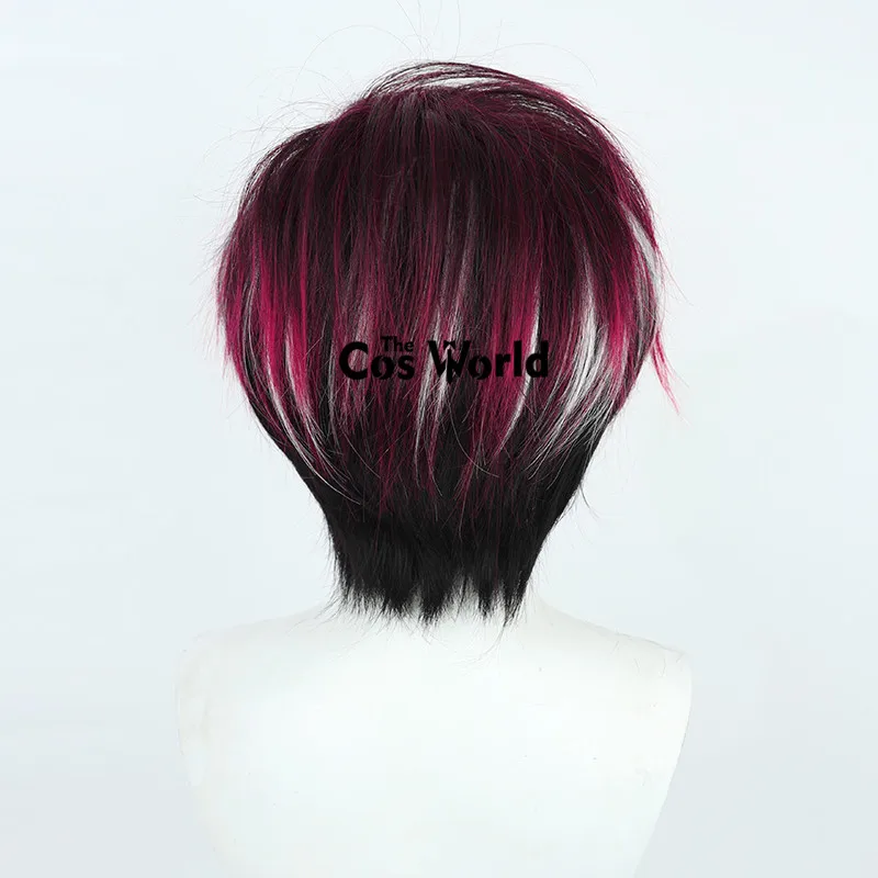 Virtual YouTuber VTuber XSOLEIL Ver Vermillion 25 cm Breve Anime Parrucche Cosplay Fibra Resistente Al Calore Capelli Sintetici + Protezione Della Parrucca