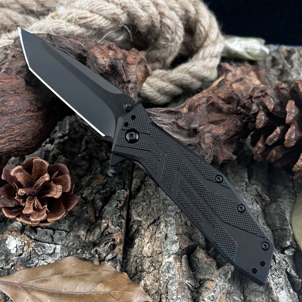 1990 folding knife, sturdy and durable, nylon handle 9cr18mo vblade, portable outdoor camping tool, a gift for men image 2