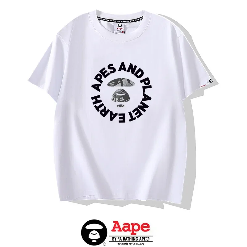 

High Quality Aape Cotton Round Neck Summer Women T Shirt Style Hip hop Short Sleeved T-shirt Men Women Top Y2k T Shirt