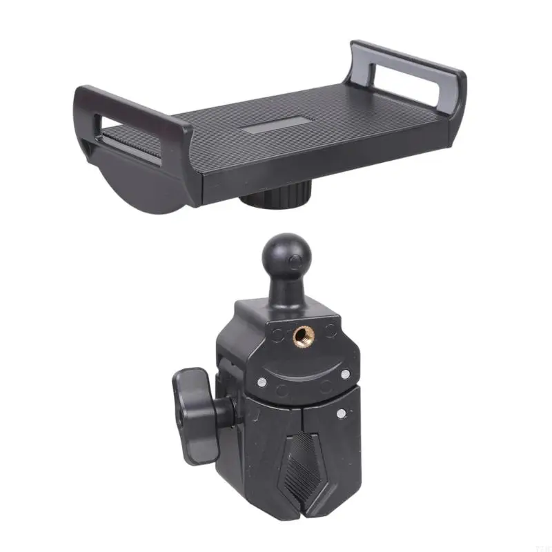 Adjustable Mount for Phones Tablets Double 1/4Inch Screw Holes for Lights Camera Clamps on Bikes Motor Gym Equipment 77JC