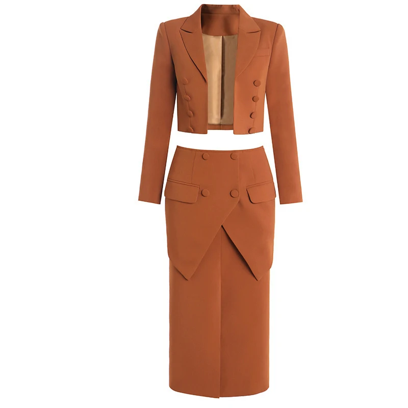 

Dolly Drone European Station 2020 New Personalized Small Suit High Waist Short Coat Fashion Temperament OL Commuter Design Dress