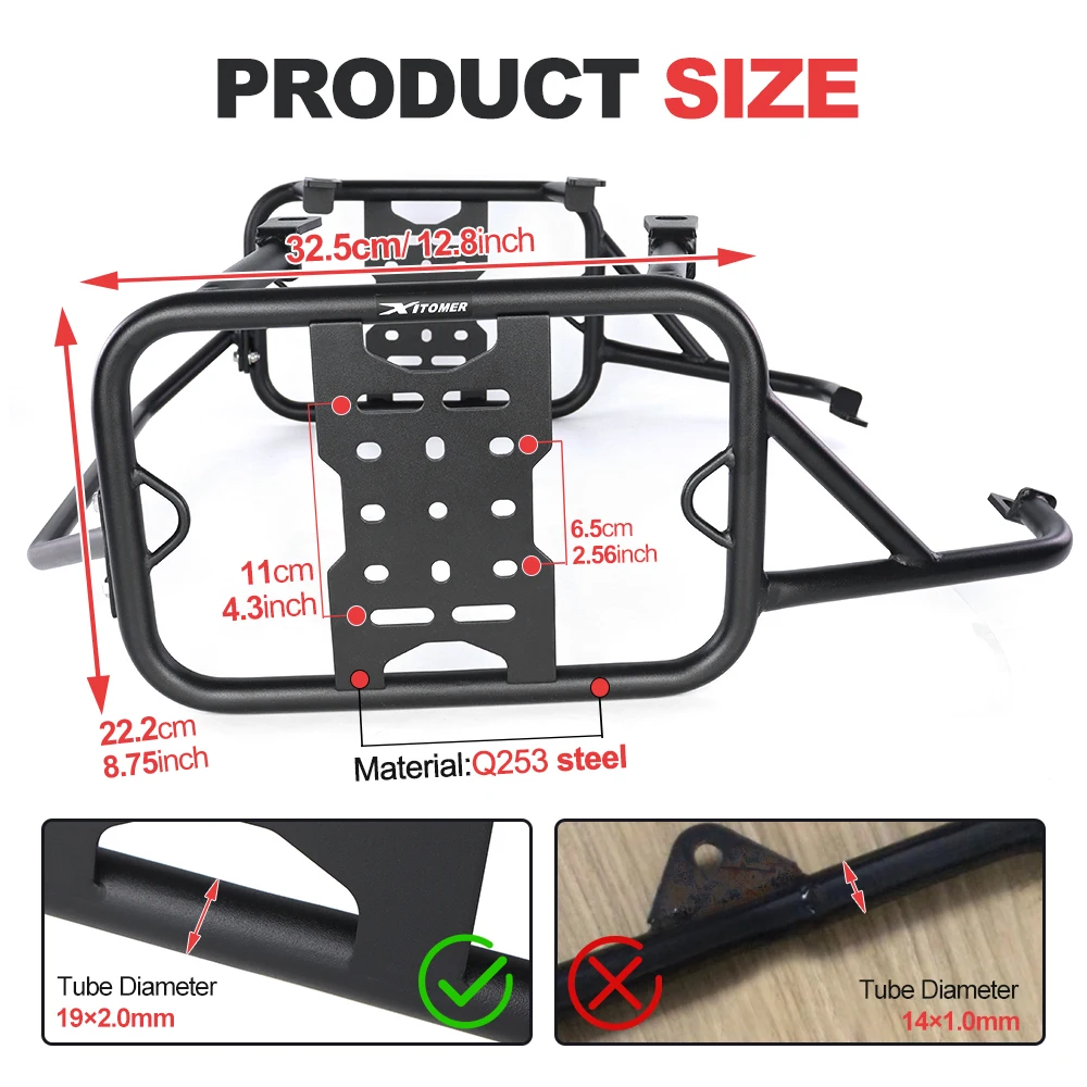 Per Honda CRF 1100 L CRF1100L Africa Twin 2024-2025 Moto In Acciaio Bisaccia Barre di Supporto Staffe di Montaggio Laterale Pannier Rastrelliere