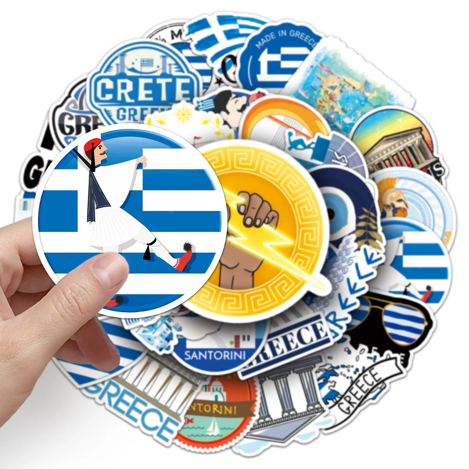 10/30/50pcs Greece City Travel Stickers World Famous Tourist Landscapes Decals DIY Scrapbook Luggage Phone Car Sticker Toy