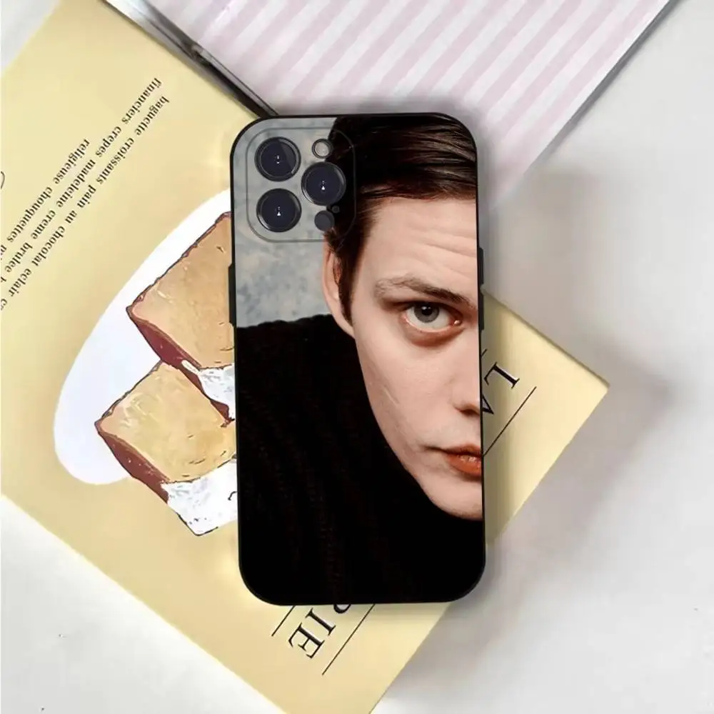 Bill Skarsgard Phone Case For iPhone 6,17,16,15,14,13,12,11 Plus,Pro Max,XS,X,XR,SE,Mini,8,7,Soft Silicone Black Cover