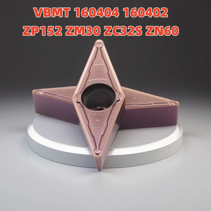 

10pcs VBMT 160404 160402 ZP152 ZM30 ZC32S ZN60 Carbide Insert VBMT Inserts CNC Lathe Cutter Turning Tool For Stainless steel