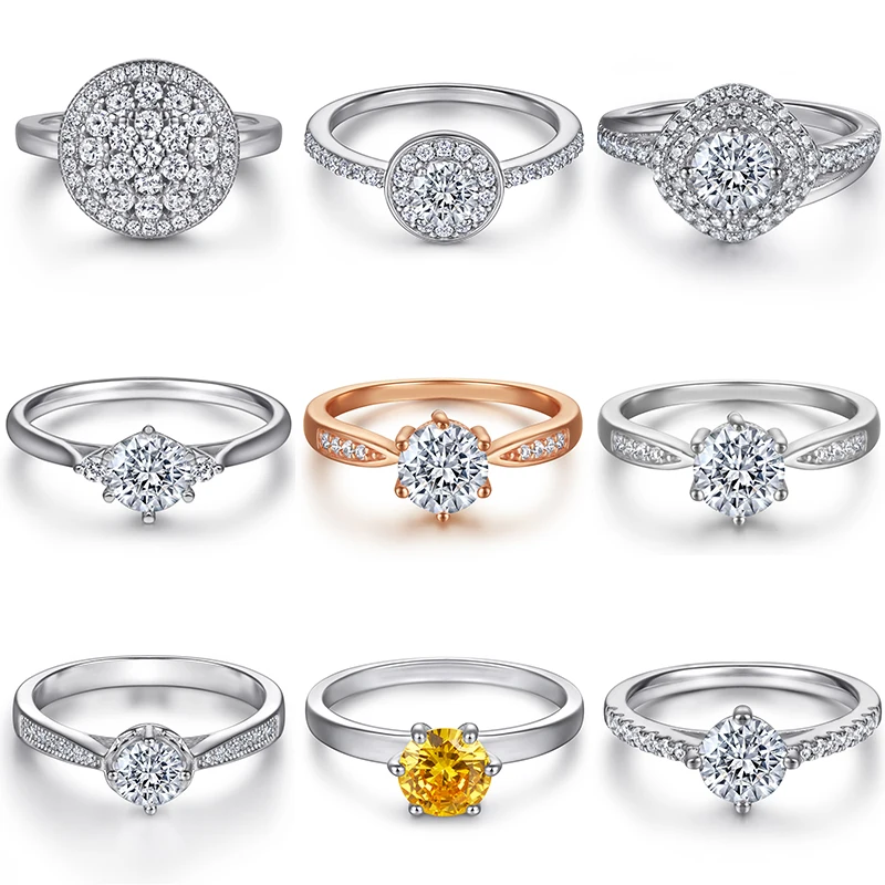 

S925 Sterling Silver Wholesale Simple Custom Jewelry Open Rings Engagement & Wedding Rings for Women Jewelry Gold Plated Ring