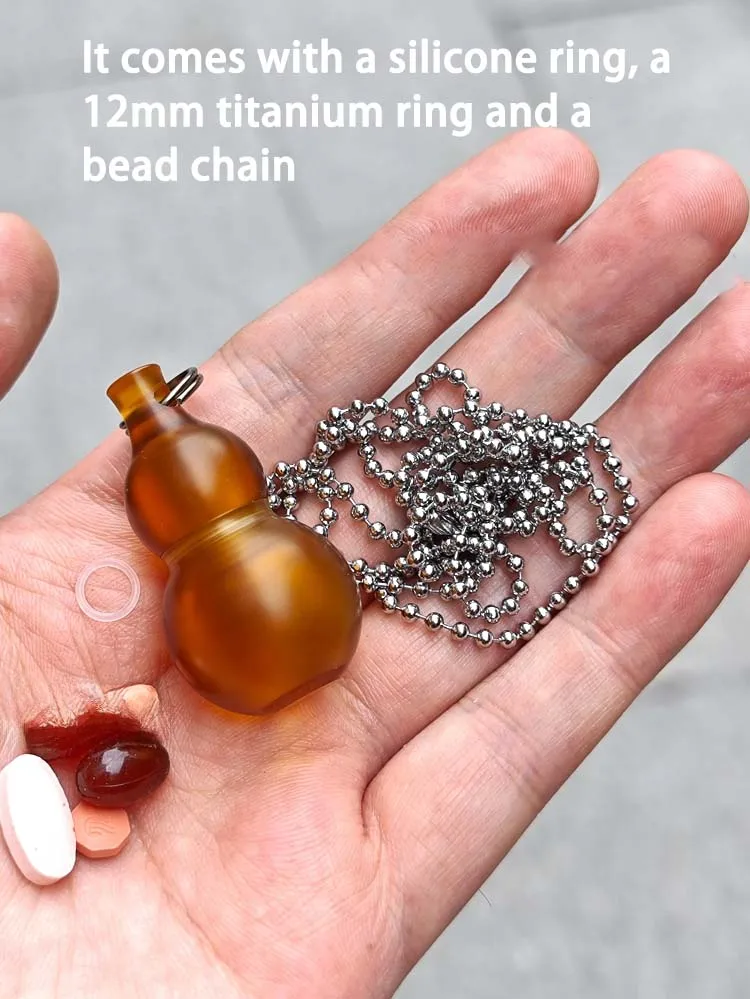 

1 шт., карманный инструмент EDC, титановый сплав, тыква, аптечка, канистра для хранения, водонепроницаемое отделение, маленькая бутылка для первой помощи