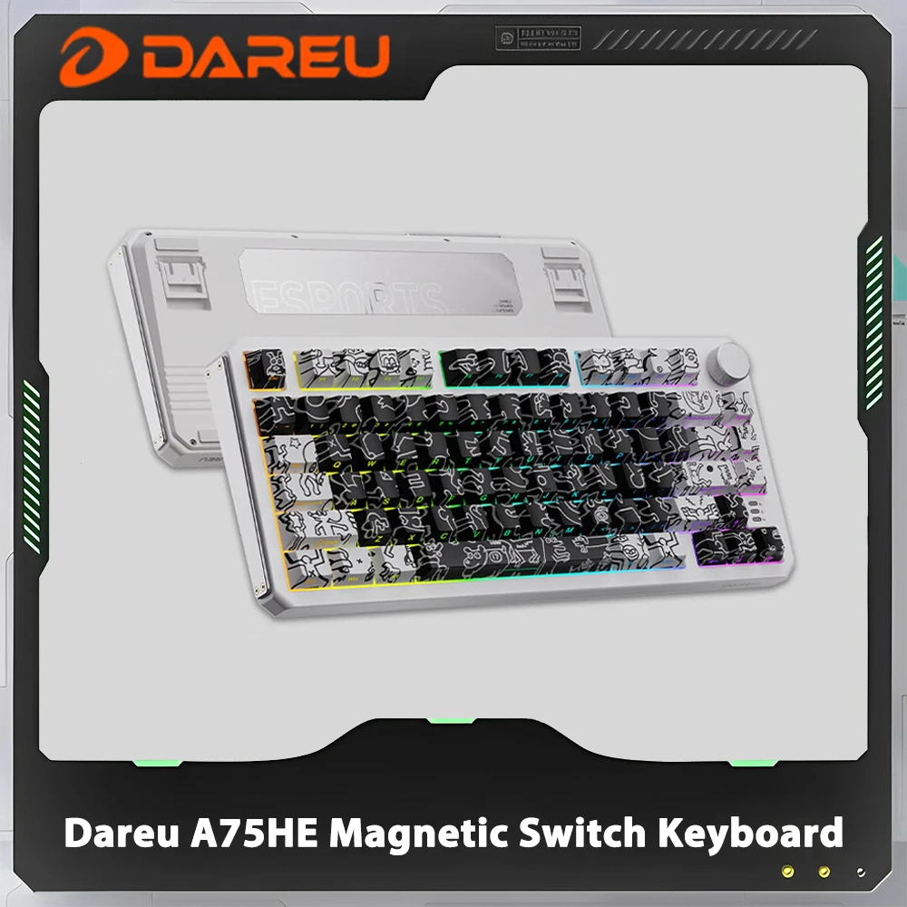 Dareu A75HE Magnetic Switch Mechanical Gamer Keyboard Low Latency Hot Swap Metapanda CNC Custom Gaming Office Keyboards Gifts