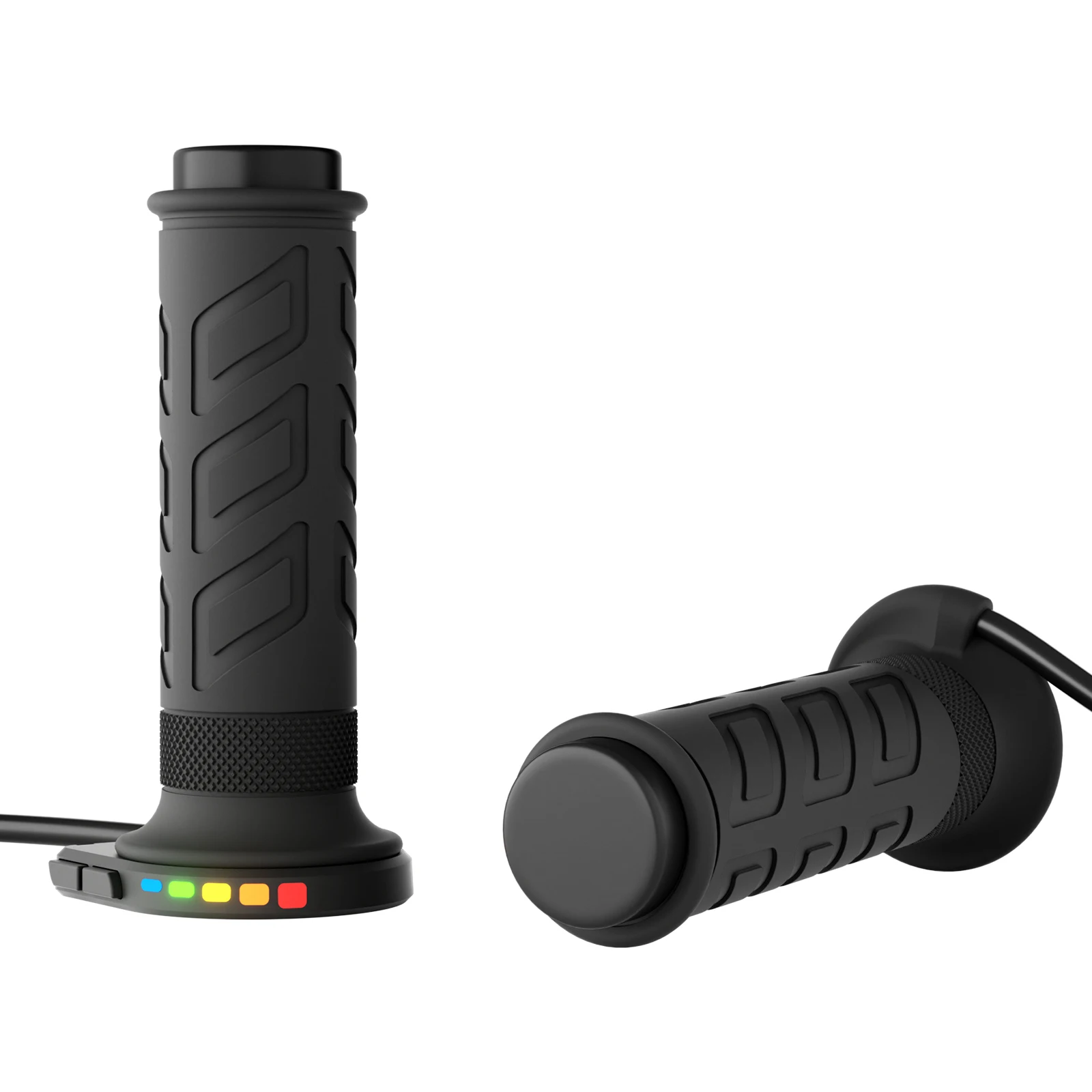 1 زوج 12 فولت 22 مللي متر دراجة نارية اليد ساخنة القبضات 5-العتاد درجة الحرارة قابل للتعديل جهاز تدفئة محمول العالمي دراجة نارية ساخنة اليد القبضات