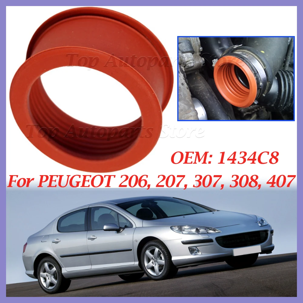 1434C8 Manguito de goma para tubo de aire Turbo, accesorio para PEUGEOT 206, 207, 307, 308, 407, EXPERT PARTNER 1,6 HDI