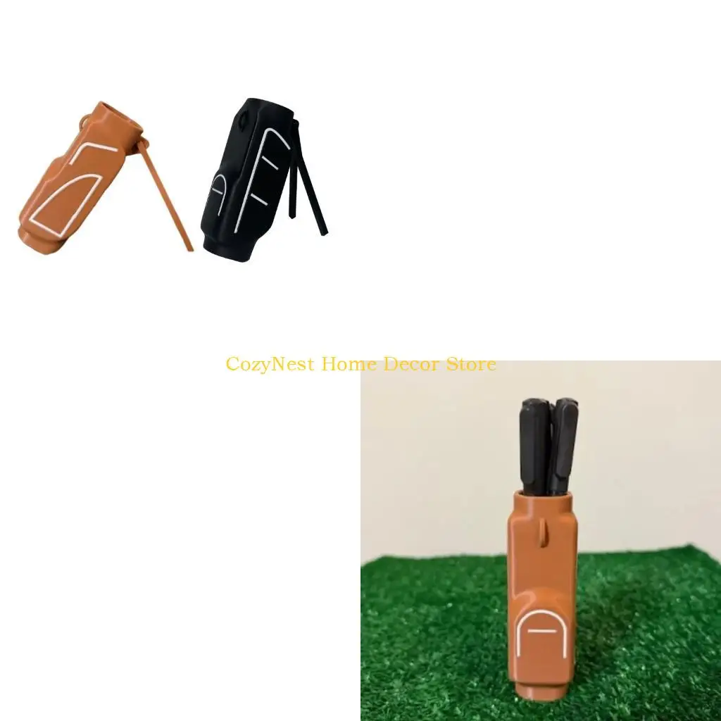 92MF Angled Golf Bag Pen Holder Pair with 3D Printed Construction, Desktop Display Forms, and Storage for Writing Supplies