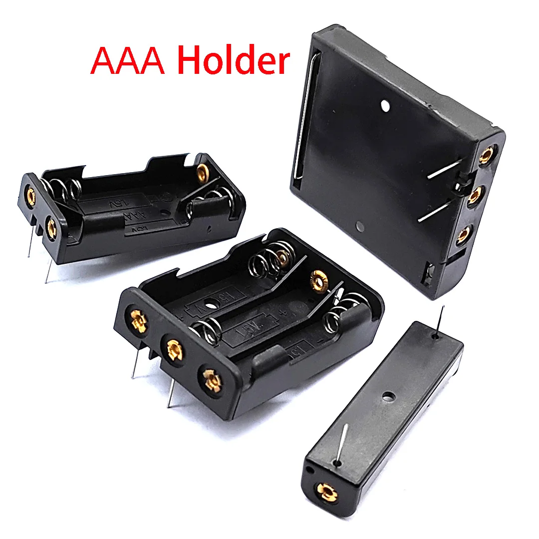 AAA Battery Holder Can Be soldered suitable AAA Battery Box With Pins for AAA batteries power bank Case DIY AAA battery Case