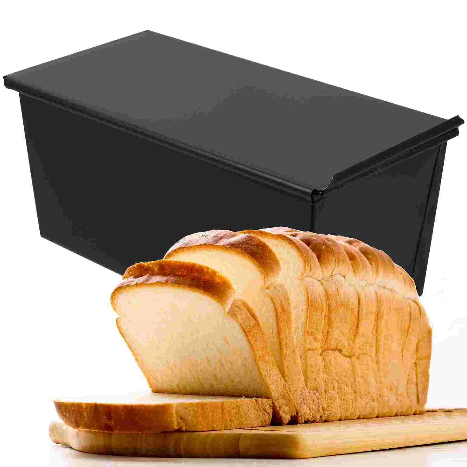 Pan Bread Baking Loaf Mold Lid Toast Carbon Steel Bakeware Supplies Sandwich Metal Making Box