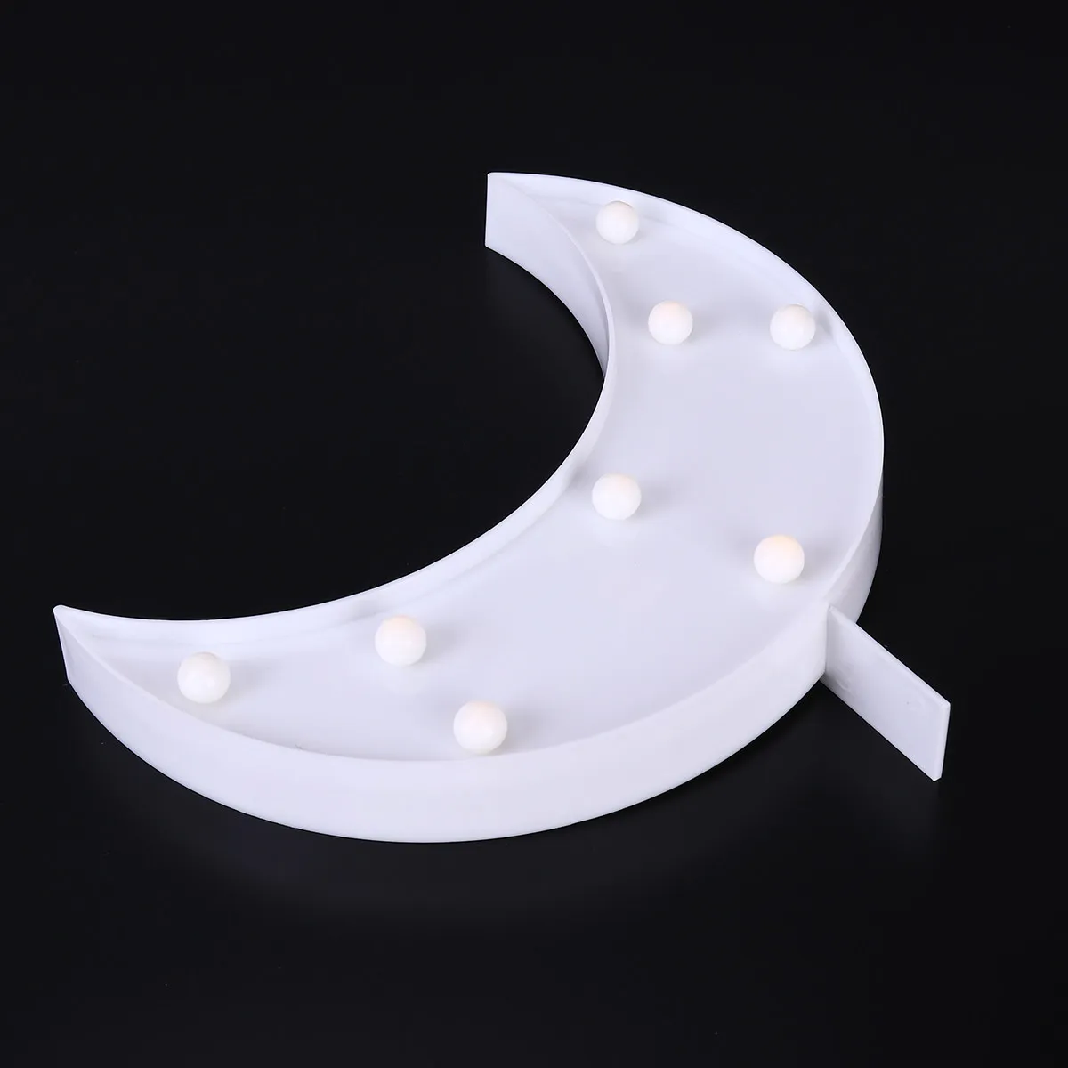 

Moon Shaped LED Light 8 Leds Battery Powered Marquee Sign for Home Wall Table Decoration Christmas Birthday Wedding Kids Gift