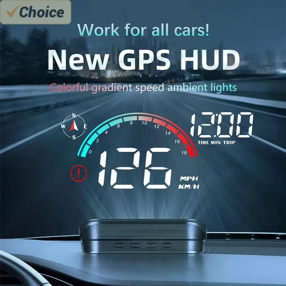 Car Head Up Display HUD Universal Digital GPS Speedometer Projector Screen Dashboard Odometer with Overspeed Alarm For All Cars 