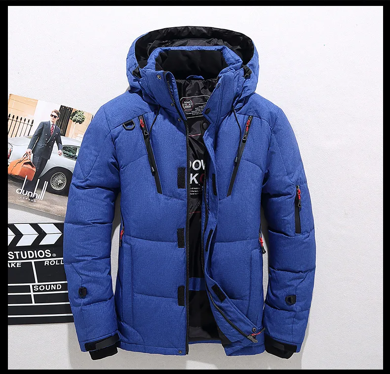 Brand Luxury Men's Winter Down Jacket Coats Parkas Man Clothes Hooded Padding Padded Puffer Jackets Man Bread Outerwear HXY51865
