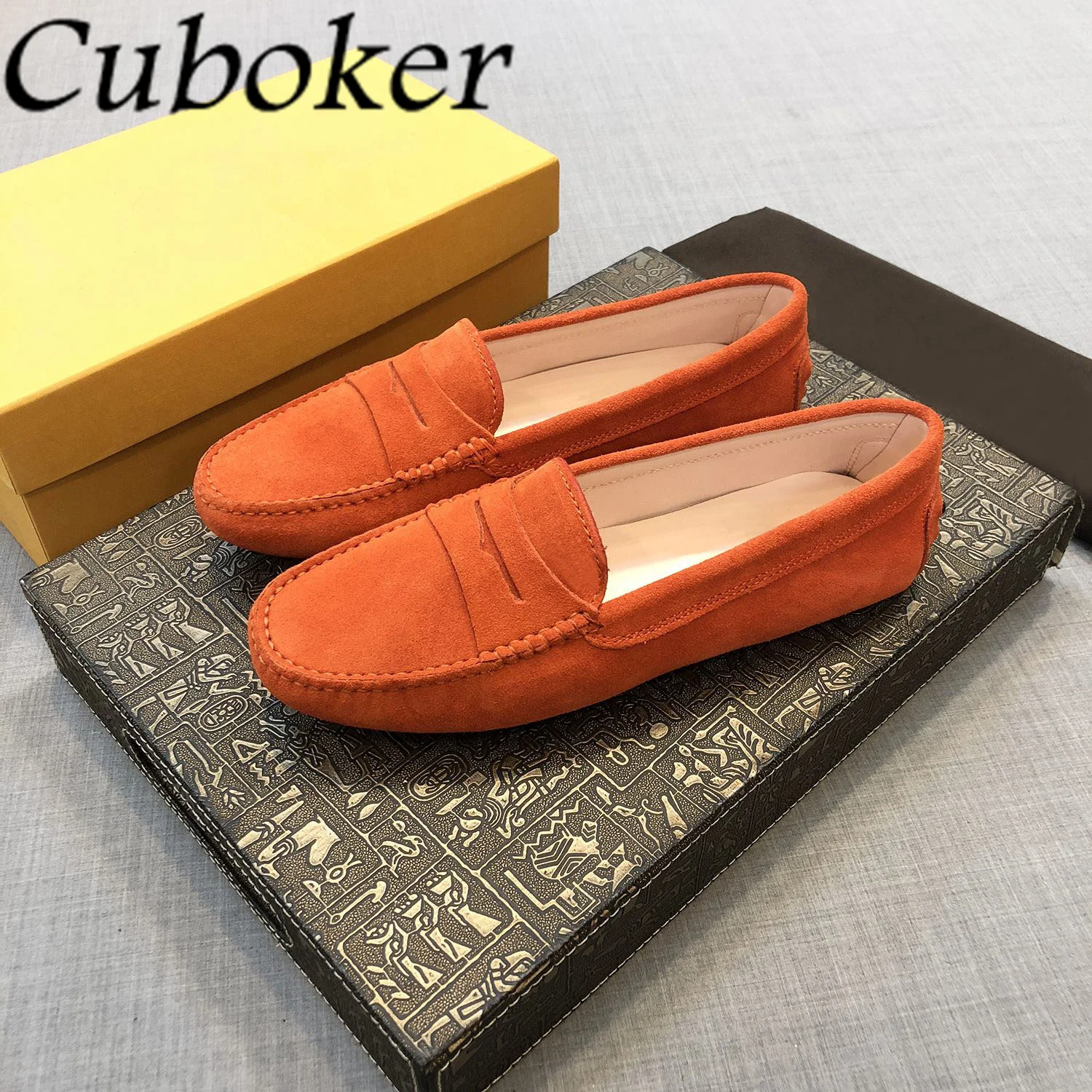 Loafers Shoes Leather Women\'s Flat Shoes Summer Suede Mules For Women Causal Flats Doug Shoes Spring Walking Out Ladies Shoes