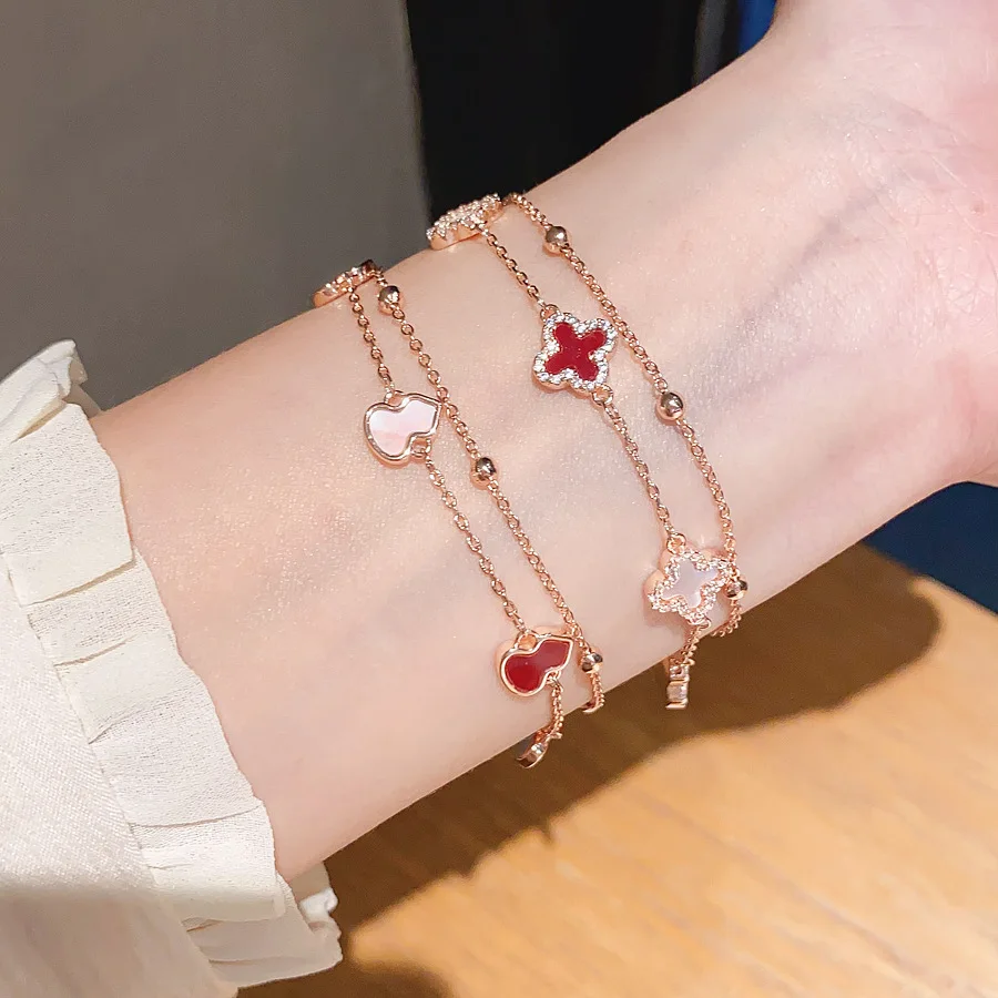 

Эмалированный двухслойный браслет с подвеской в виде тыквы из перламутра - винтажный королевский придворный стиль, роскошные элегантные украшения