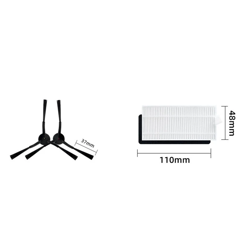 掃除機ロボット用スペアパーツ,サイドブラシ,HEPAフィルター,ilife t10s用ダストバッグ