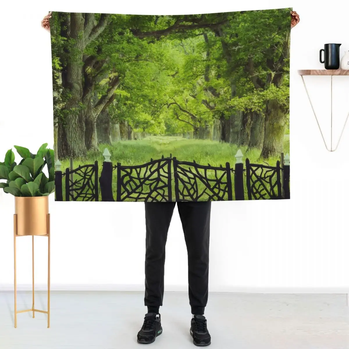 Oak Tree Alley in Summer Throw Blanket valentine gift ideas Picnic Luxury Brand Beautifuls manga Sofa Blankets