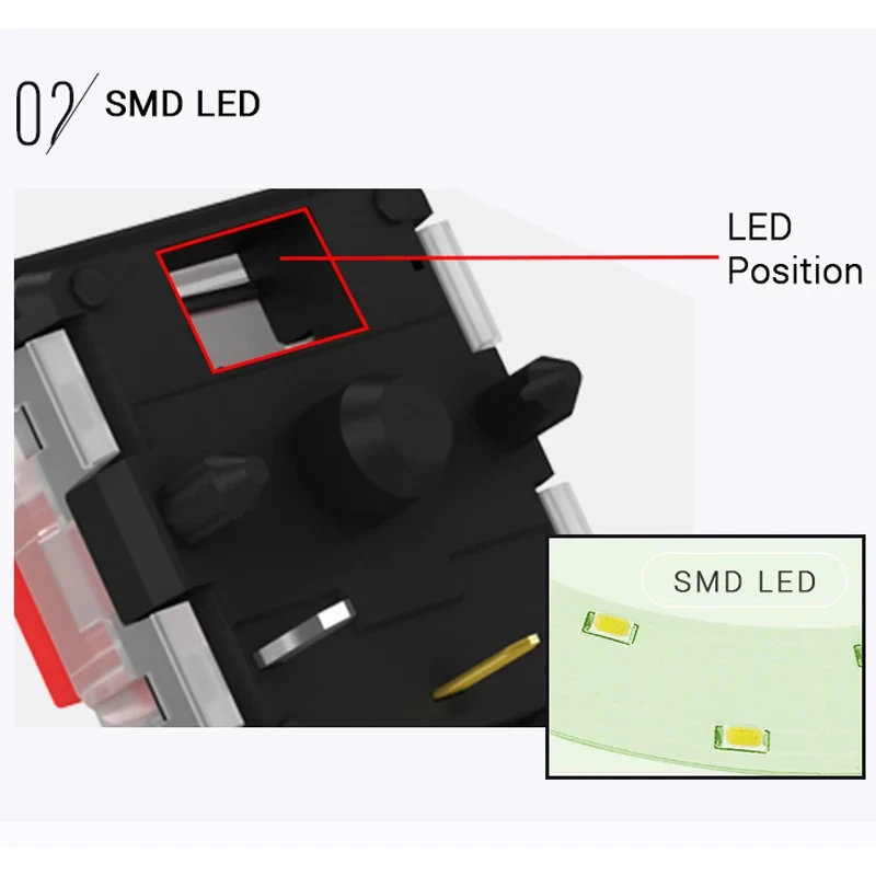 Kailh Choc Low Profile Switch, 1350 Teclado Chocolate, Clicky Tátil Linear, Interruptores Brancos para Laptop, Teclado Mecânico