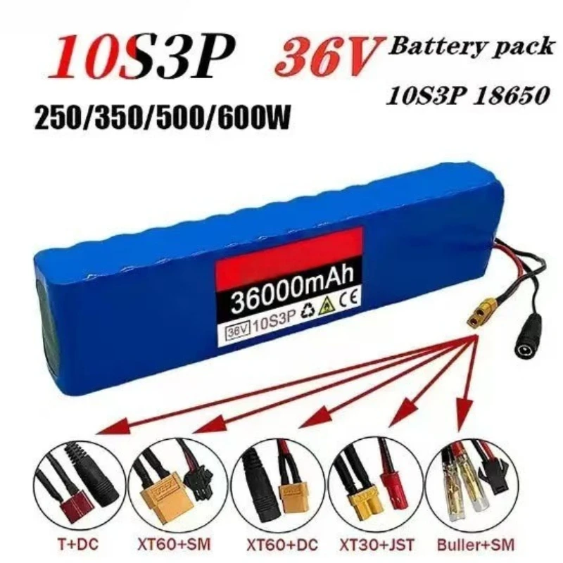 

Литиевая аккумуляторная батарея 36В 36000мАч 18650 с высокой емкостью, длительным сроком службы и высокой скоростью разряда, подходит для мощных мотоциклов и скутеров