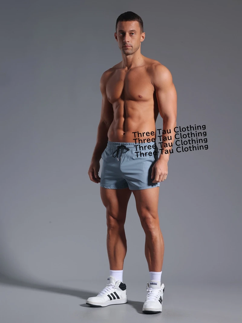 2025 летние шорты, мужские быстросохнущие тренировочные корректирующие брюки, спортивные штаны с эластичным поясом и карманами для отдыха, пляжные дышащие спортивные шорты