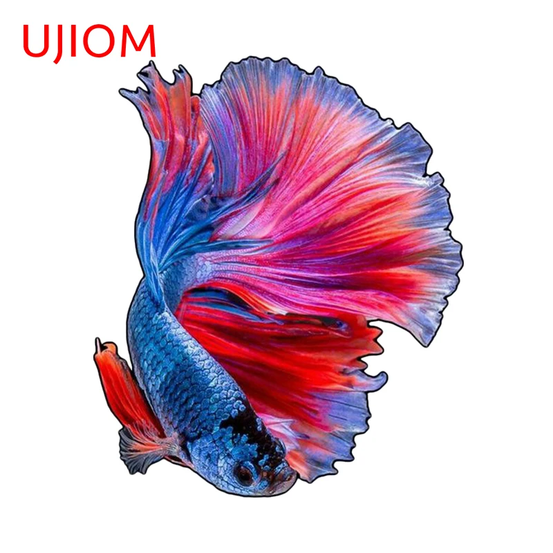 UJIOM 13cm × 10.9cm Rumble Fish Beautiful Wall Stickers Personal Fantastic Wallpapers Decals Fashion Refrigerator Decoration